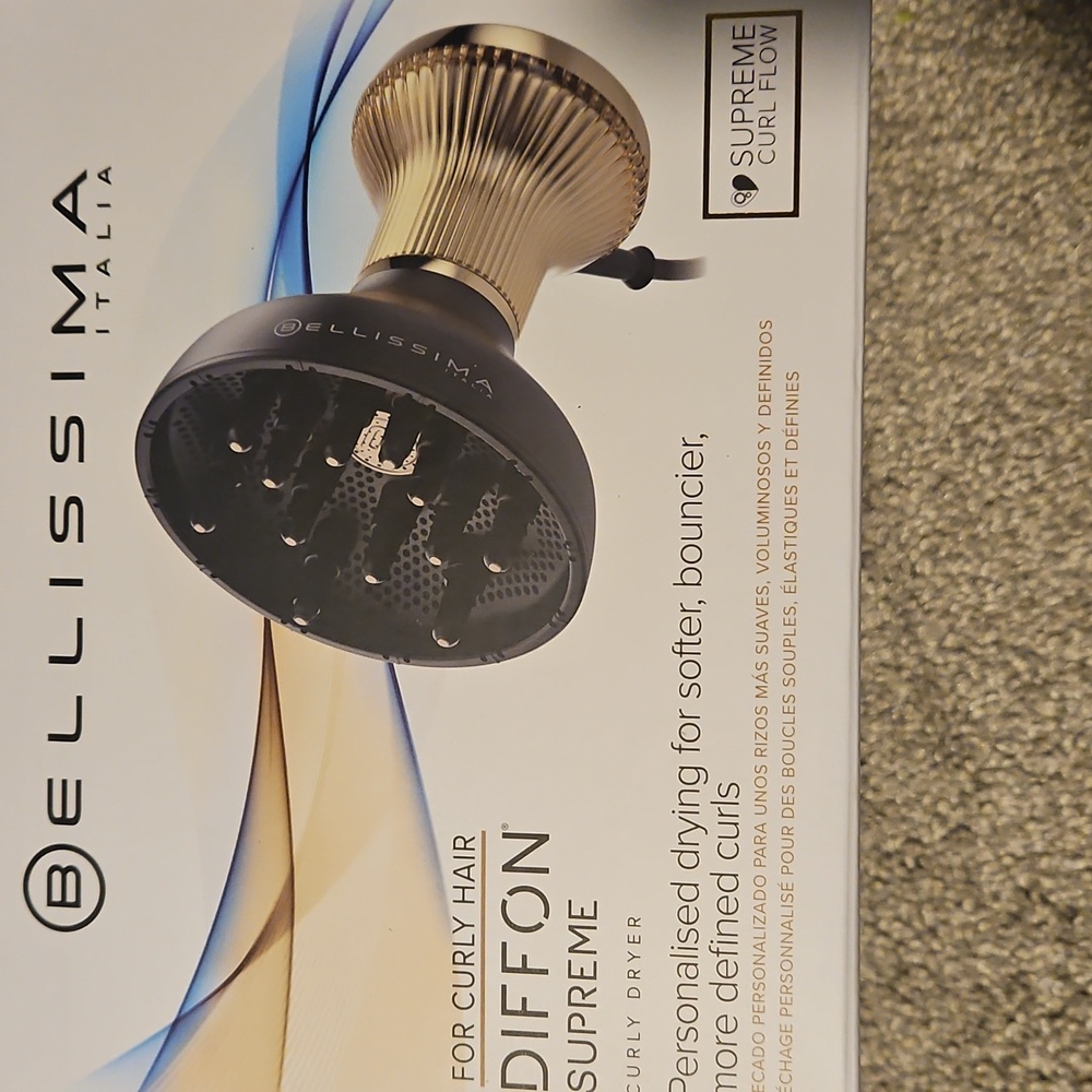 NIB Bellissima Italia Diffon Supreme Curly Dryer  brand new